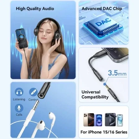 Vention Adaptador de Audio USB-C Macho a Jack 3.5 mm Hembra BIIBA Negro